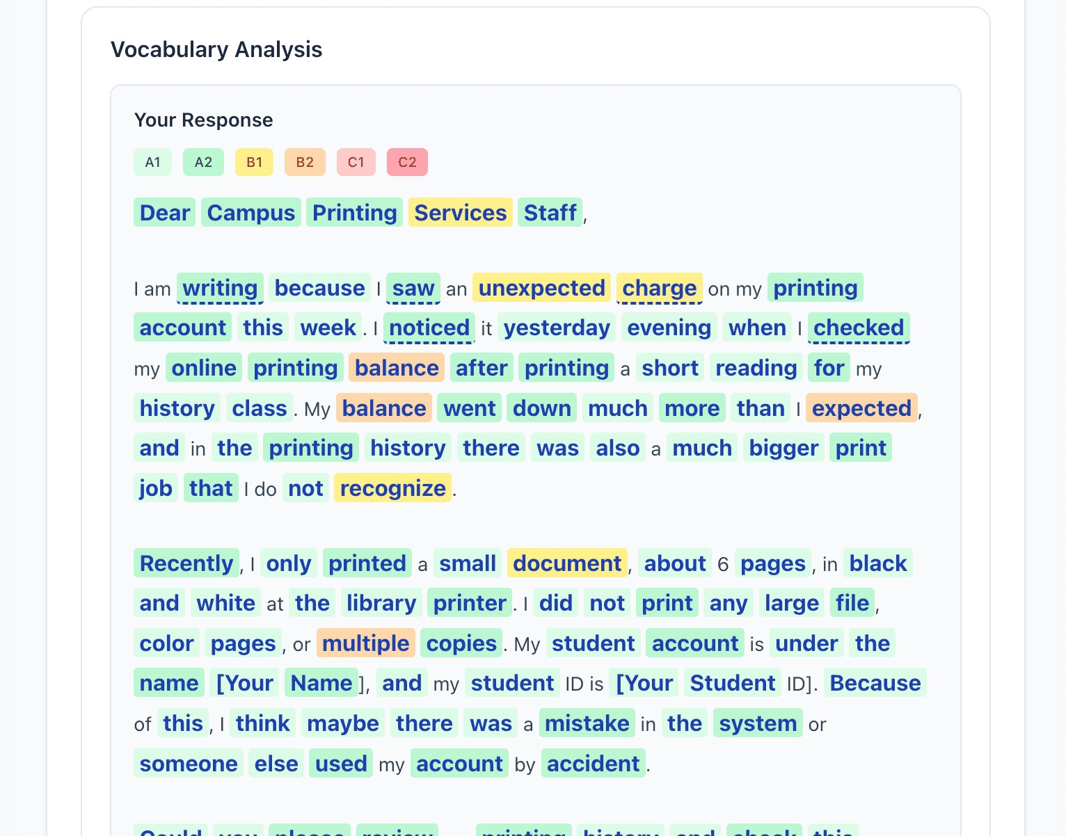 Vocabulary Analysis